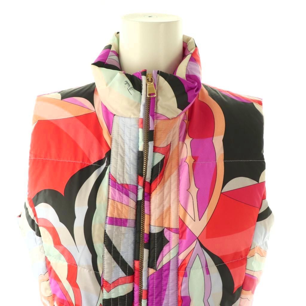 エミリオプッチ EMILIO PUCCI プッチ柄 ダウンベスト ジップアップ I40