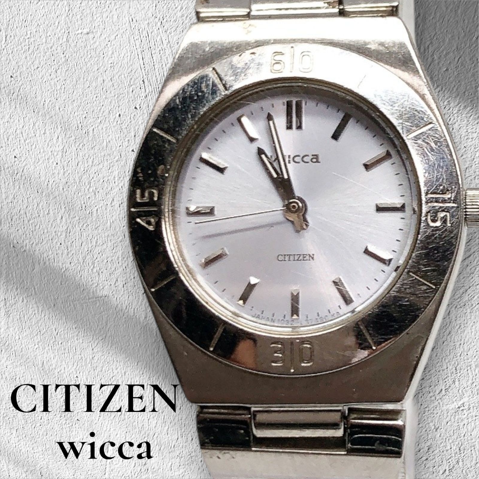 CITIZEN シチズン wicca ウィッカ 文字盤 ブルー 腕時計 1032-L16231 