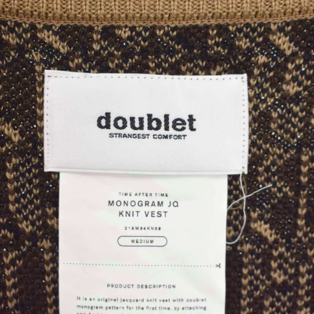 ダブレット doublet 21AW MONOGRAM JQ KNIT VEST モノグラム ダブレット doublet 21AW MONOGRAM JQ KNIT VEST モノグラム