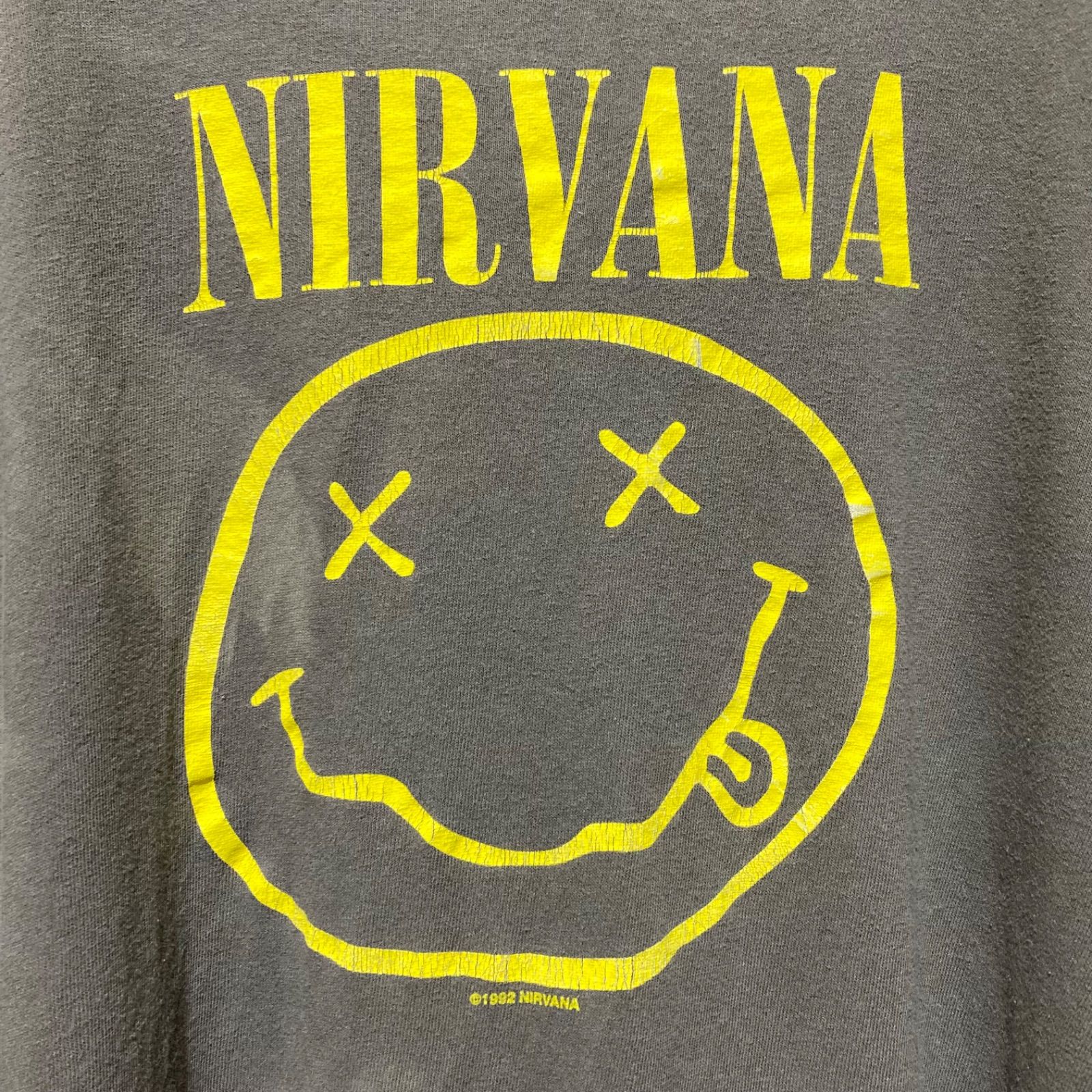 NIRVANA SMILE Tシャツ XL 00s anvil ニルヴァーナ グレー グランジ 