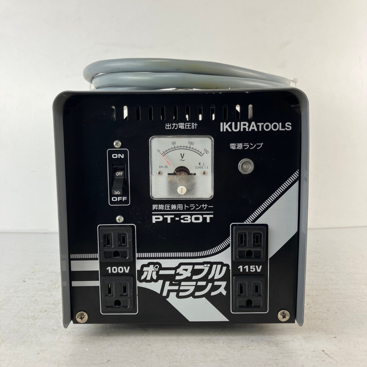 IKURA SEIKI CO.,LTD. 育良精機 200v/100v→100v/115v 変圧器 PT-30T グレー