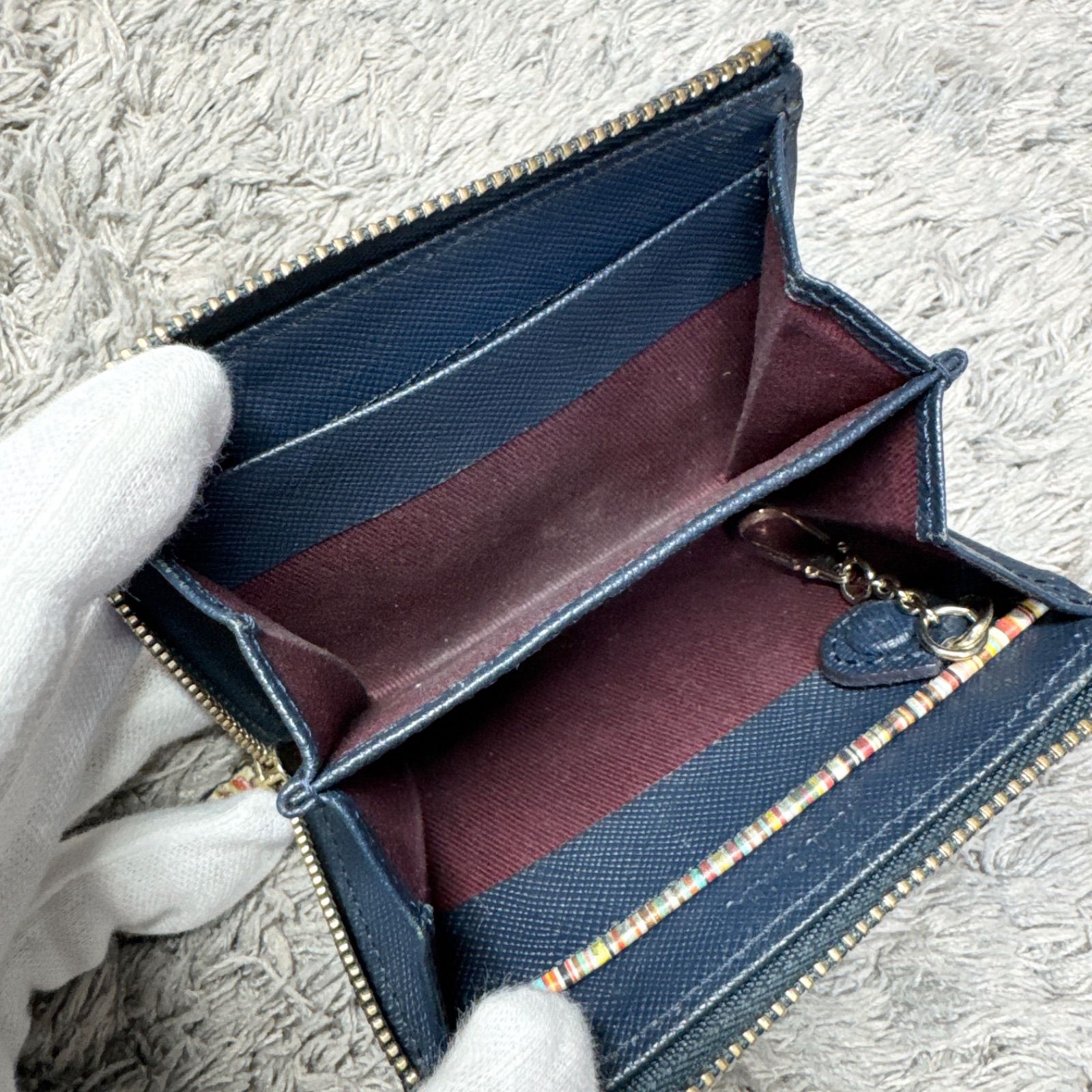 Paul Smith ポールスミス レザー L字ファスナー コインケース カード 