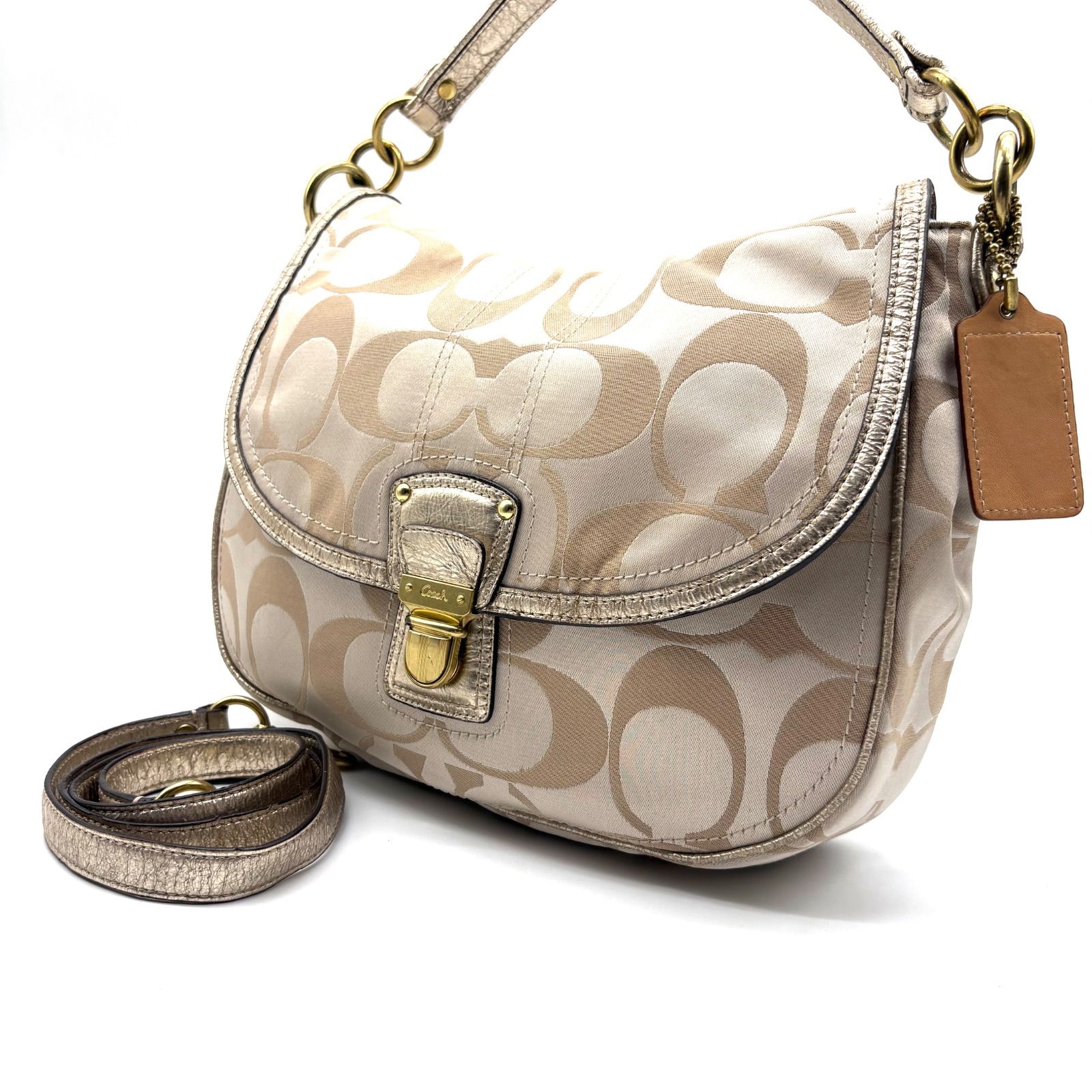 COACH y2k 2way Signature Flap shoulderbag コーチ シグネチャー 