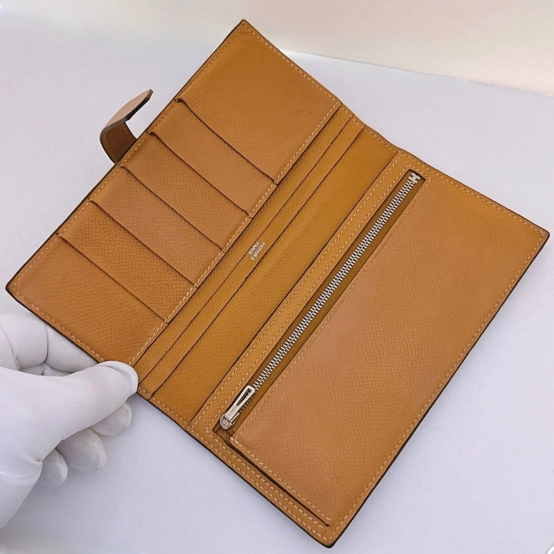 エルメス HERMES ベアン スフレ バイカラー ゴールド ブルー HERMES 美