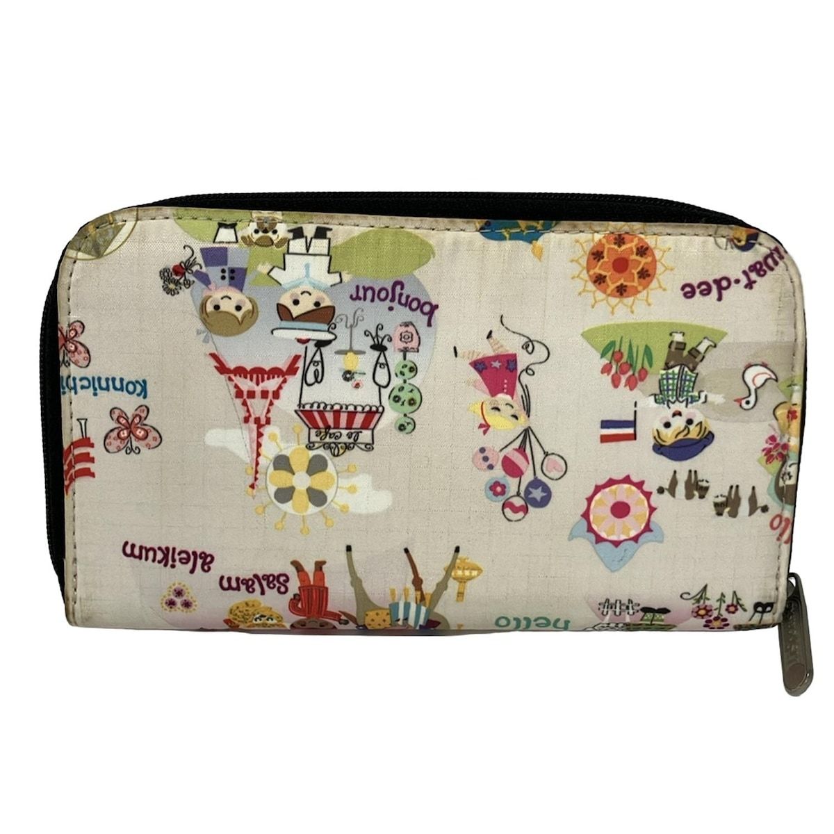 LESPORTSAC(レスポートサック) 長財布 - アイボリー×黒×マルチ 
