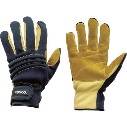 新品 [トラスコ中山] 耐切創手袋 防災レスキュー仕様Ｌ ネイビー TRF121A-L-NV
