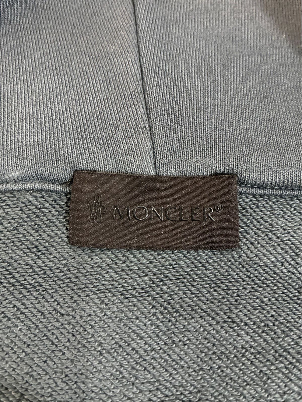 MONCLER モンクレール ダークグレー フロントジッパー パーカー S