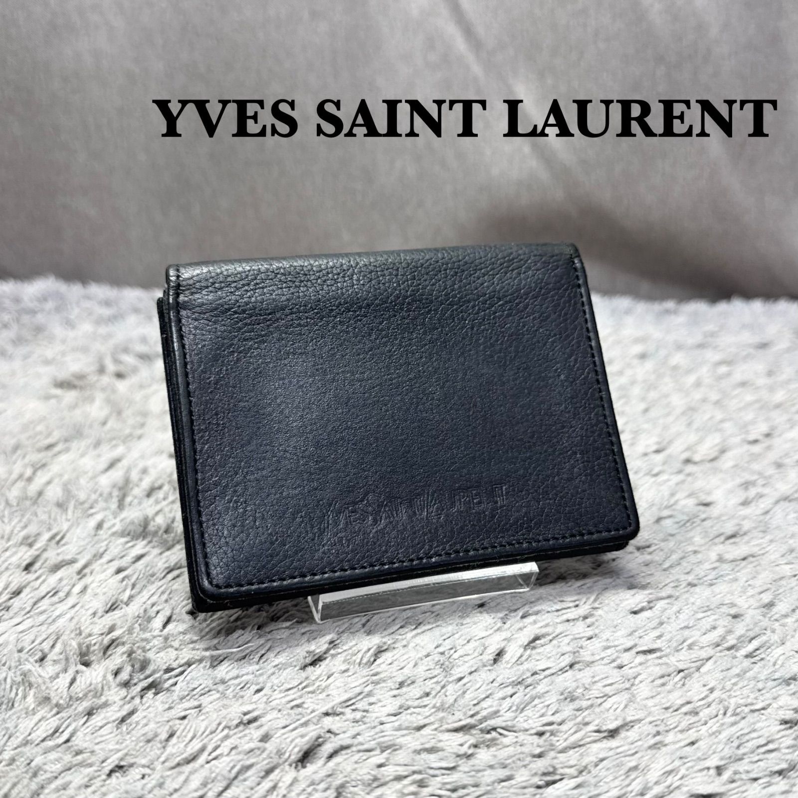YVES SAINT LAURENT イヴサンローラン レザー カードケース パスケース 