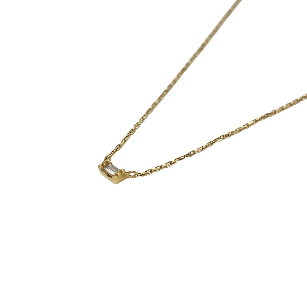 agete(アガット) ネックレス美品 K10×ダイヤモンド 0.04カラット 
