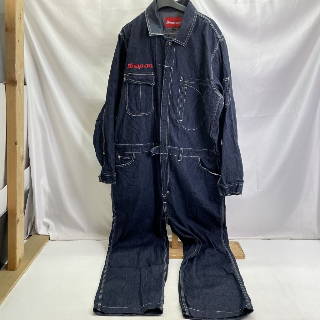 01w-6516 スナップオン SnapOn デニムつなぎ メカニックウェア 刺繍 5L