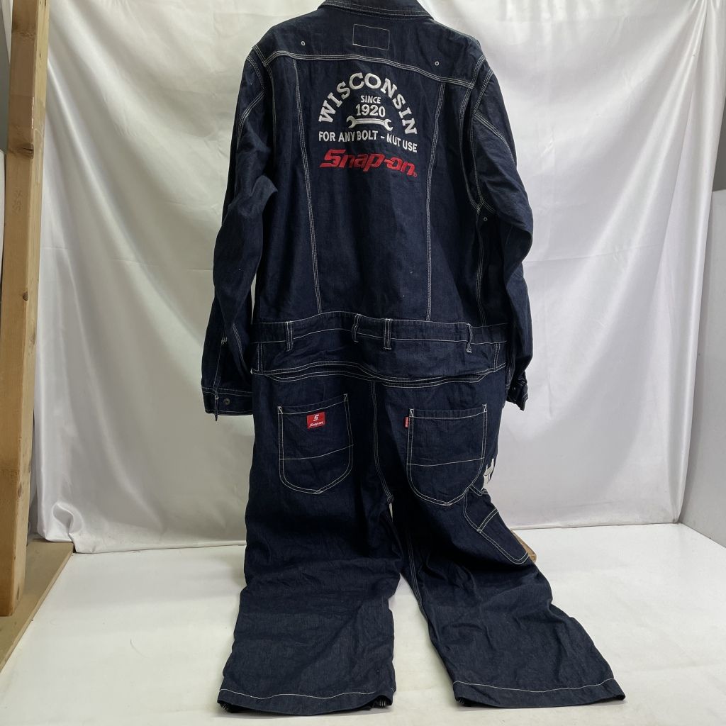 01w-6516 スナップオン SnapOn デニムつなぎ メカニックウェア 刺繍 5L