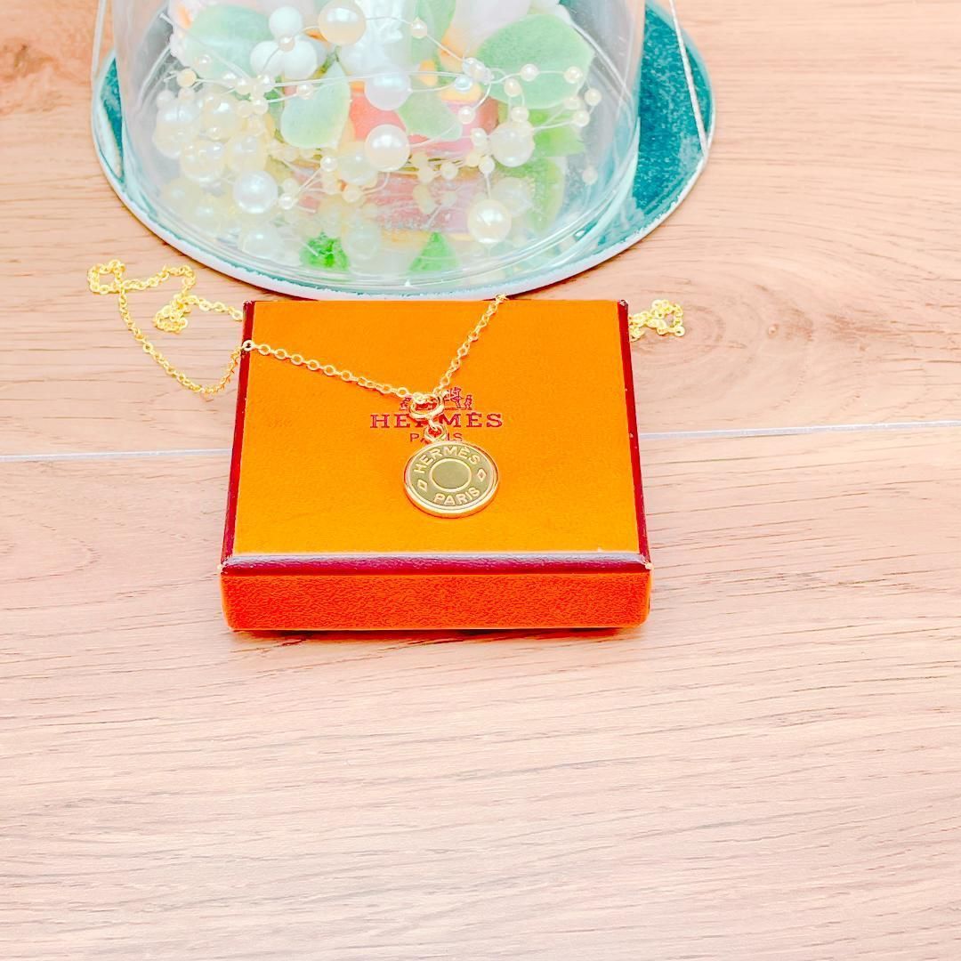 ◇エルメス◇ 新品仕上済 セリエ ペンダント ネックレス 小 ゴールド 3.25 ◇エルメス◇ 新品仕上済 HERMES セリエ ネックレス ゴールドカラー 小