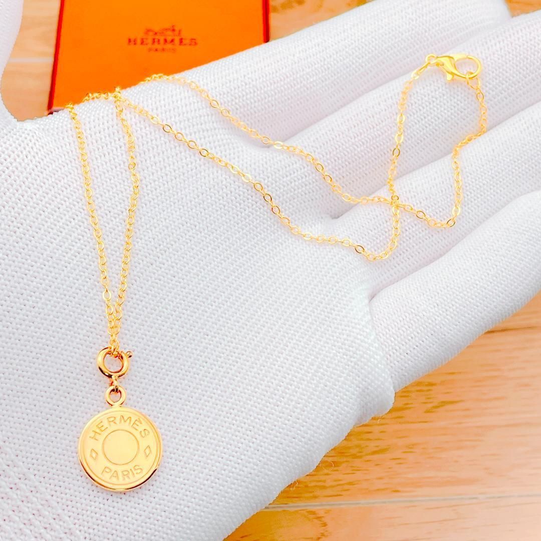 ◇エルメス◇ 新品仕上済 HERMES セリエ ネックレス ゴールドカラー 小