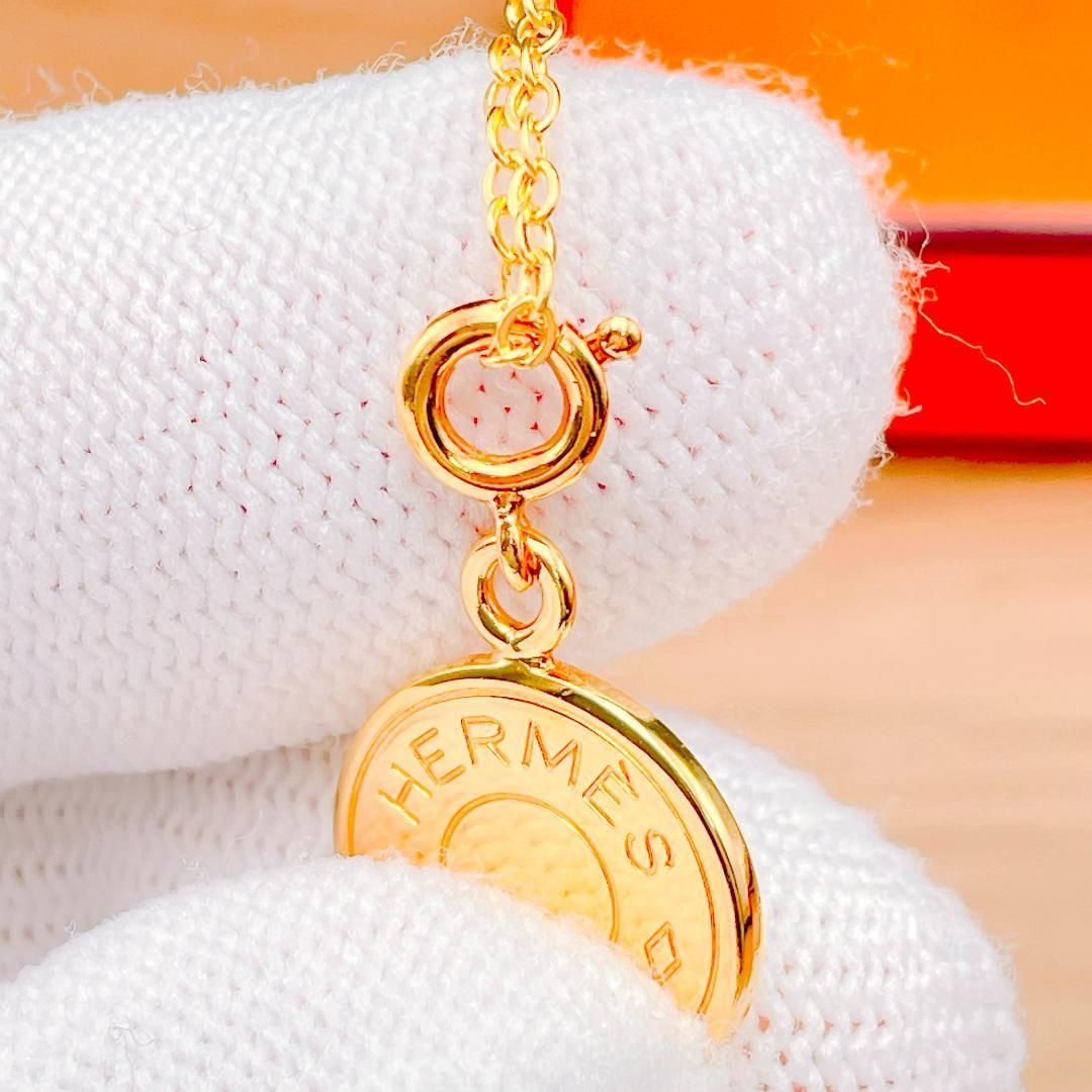 ◇エルメス◇ 新品仕上済 HERMES セリエ ネックレス ゴールドカラー 小