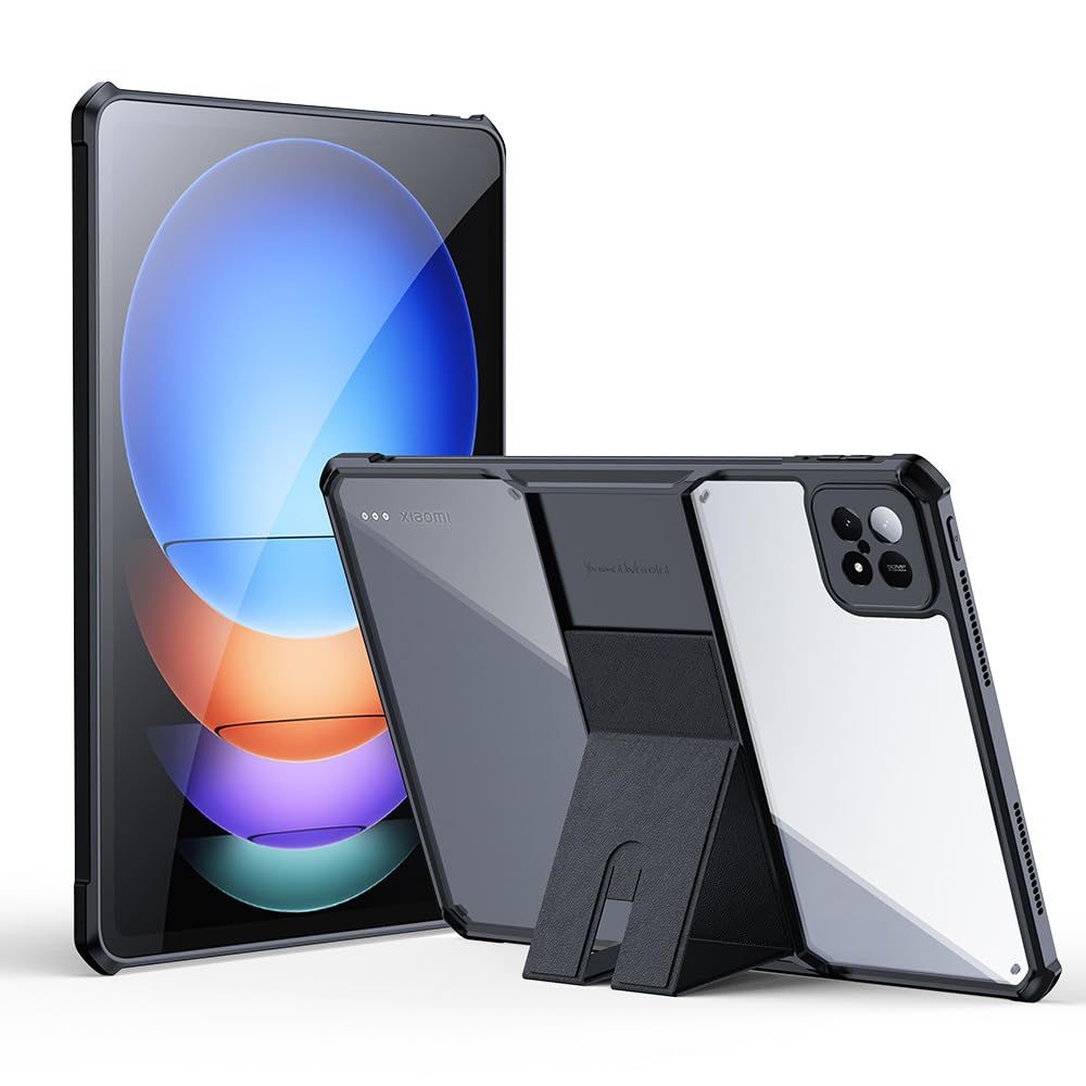 Xiaomi Pad 6S Pro 12.4 ケース クリア 透明 スタンド付き 耐