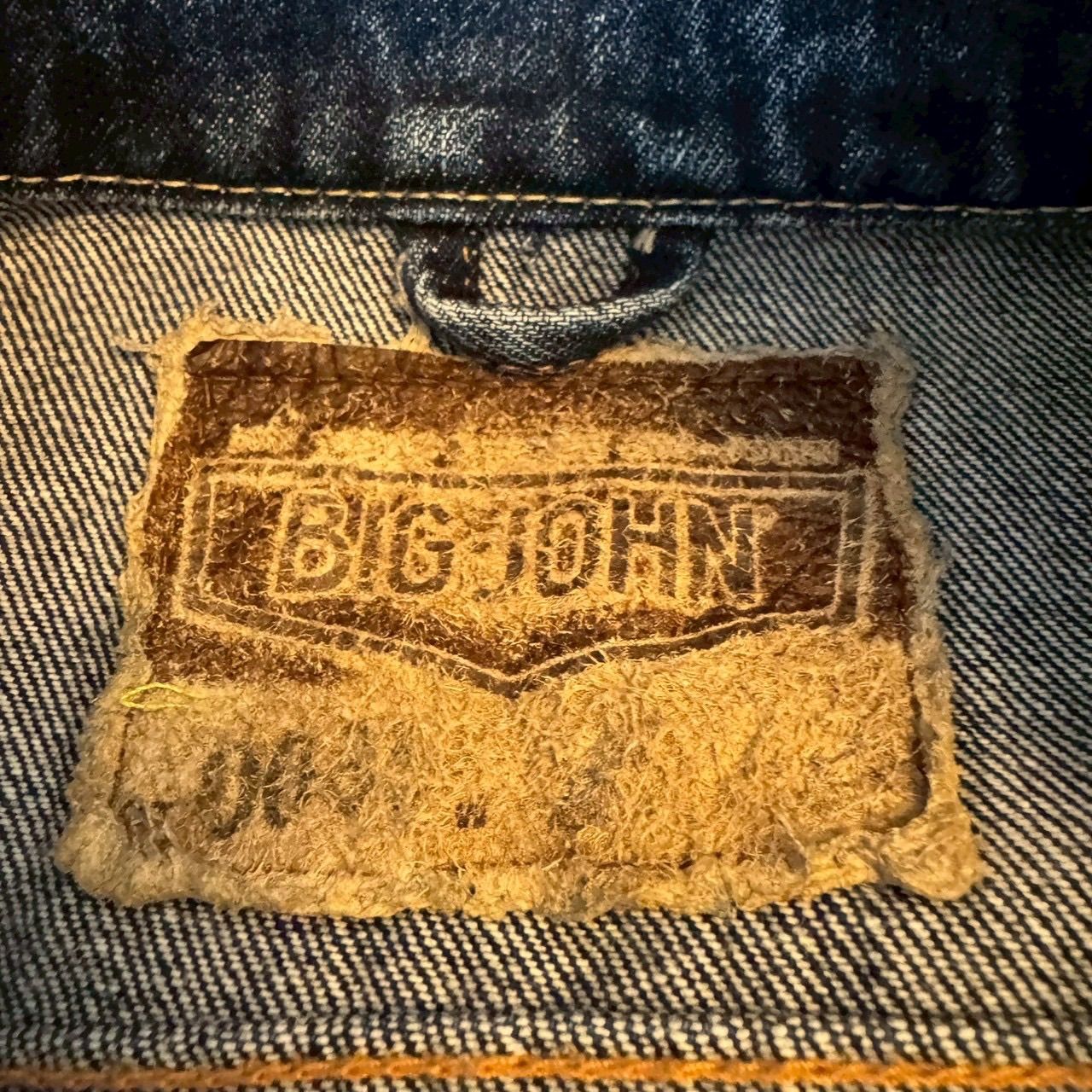 OLD BIG JOHN 90s ビッグジョン 日本製 濃青 濃紺 インディゴブルー 赤 