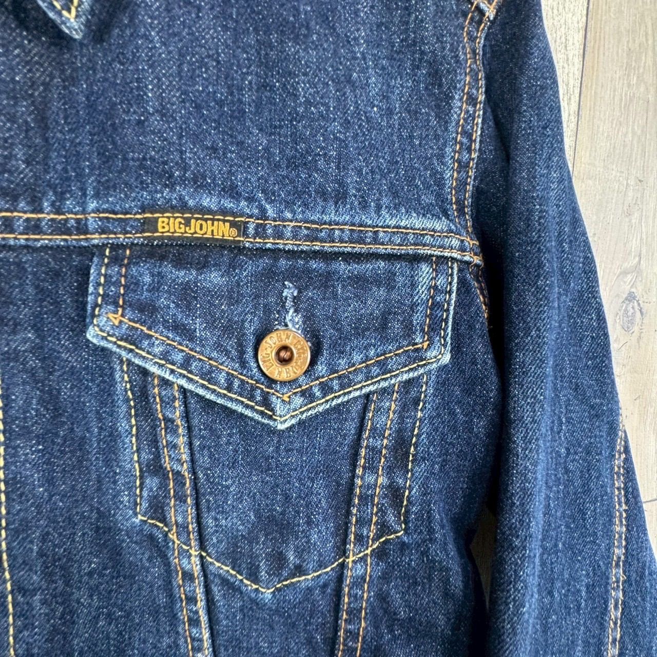 OLD BIG JOHN 90s ビッグジョン 日本製 濃青 濃紺 インディゴブルー 赤 