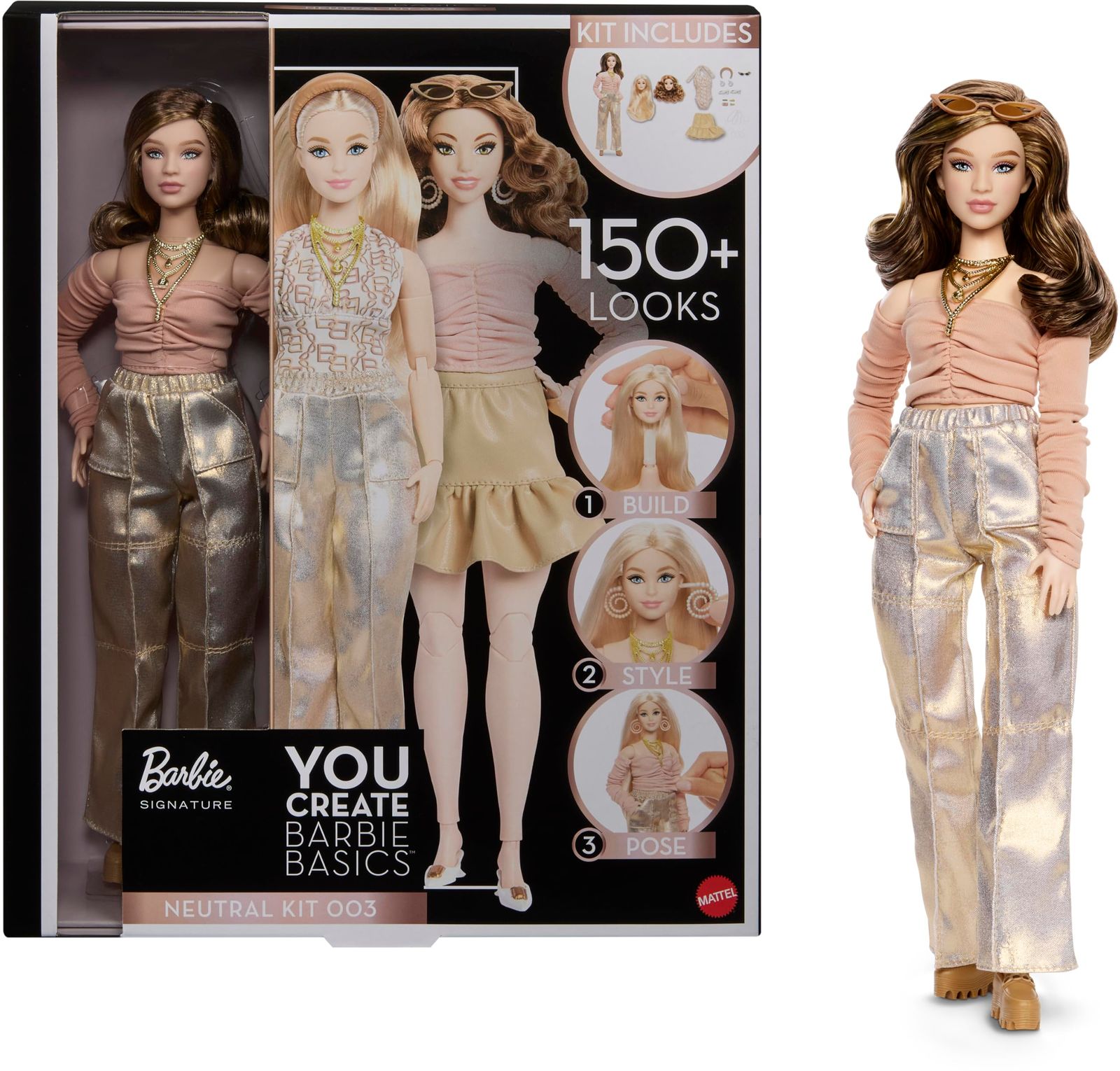 新品 バービー(Barbie) ベーシック You Create kit 3 YOU CREATE BARBIE BASICS Neutral Kit 003 シグネチャーBLACK きせかえ人形・ハウス ままごと・ごっこ遊び バービー人形 6歳から JJX 9,756円