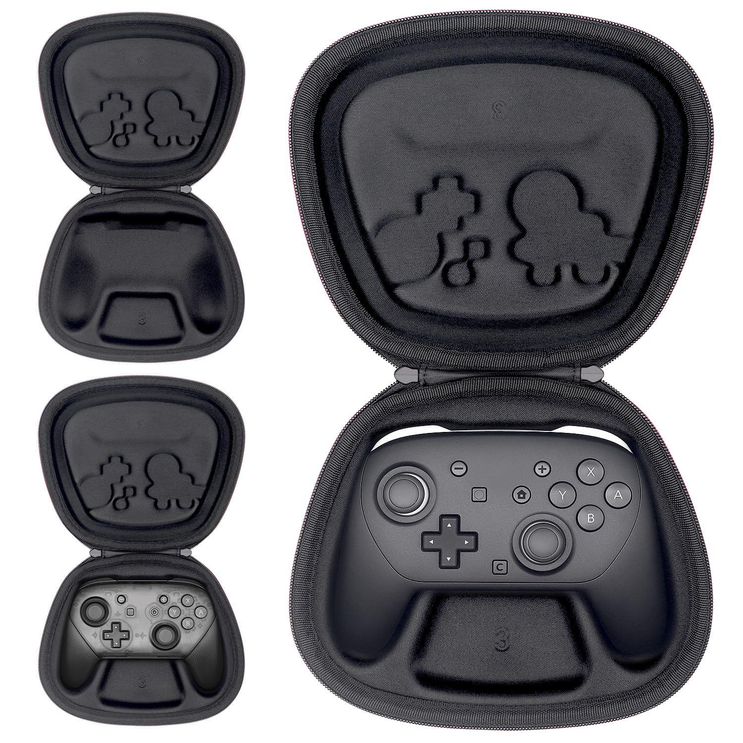 ゲームコントローラー 黒 収納ケース付き ワイヤレスコントローラー 収納ケース付き ゲーム コントローラー 収納