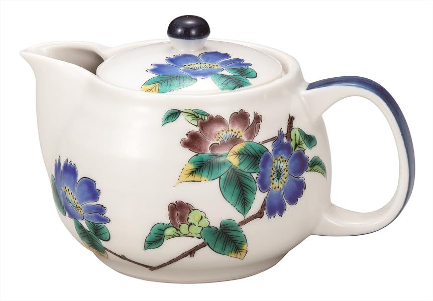 新品 九谷焼いわたや ポット急須 山茶花(網付)K9-598