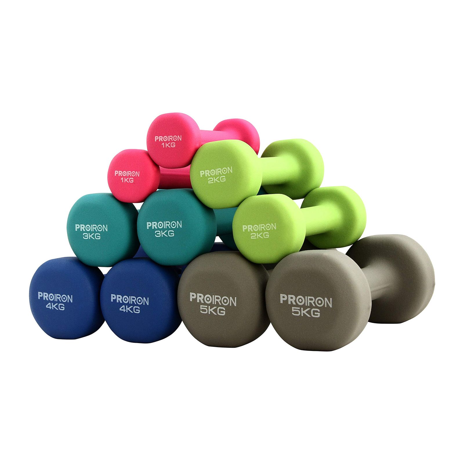 PROIRON ダンベル 片方10kg ×2個 ＋ 5kgプレート4枚セット PROIRON ダンベル プレートダンベルおもり追加 純鋳鉄 10kg×2個 (穴径