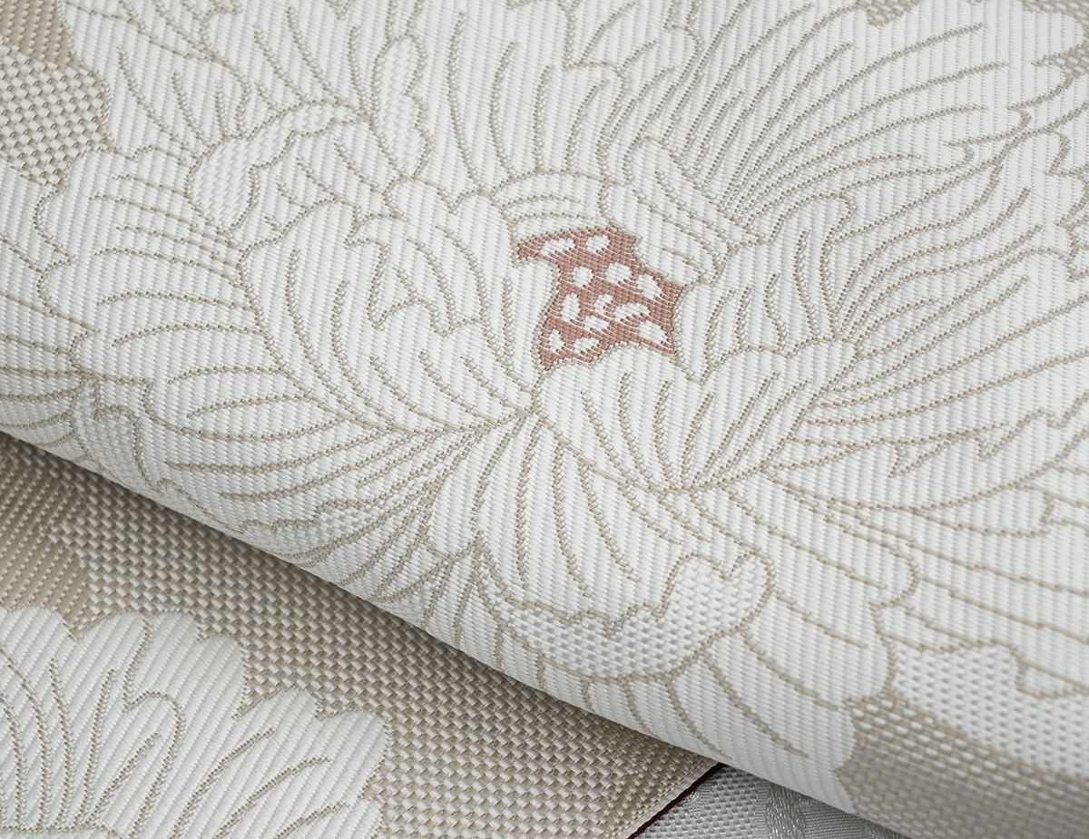 限定品!新品未仕立 博多帯 協和織 八寸名古屋帯 牡丹柄 限定品!新品未仕立 博多帯 協和織 八寸名古屋帯 牡丹柄