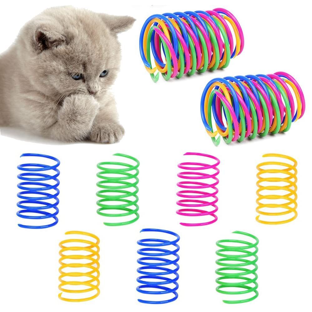 【在庫処分】ばね 猫 猫じゃらし おもちゃ 4色入 ストレス解消 20個セット 運動不足解消 スプリング ペット用品 猫おもちゃ 猫用品