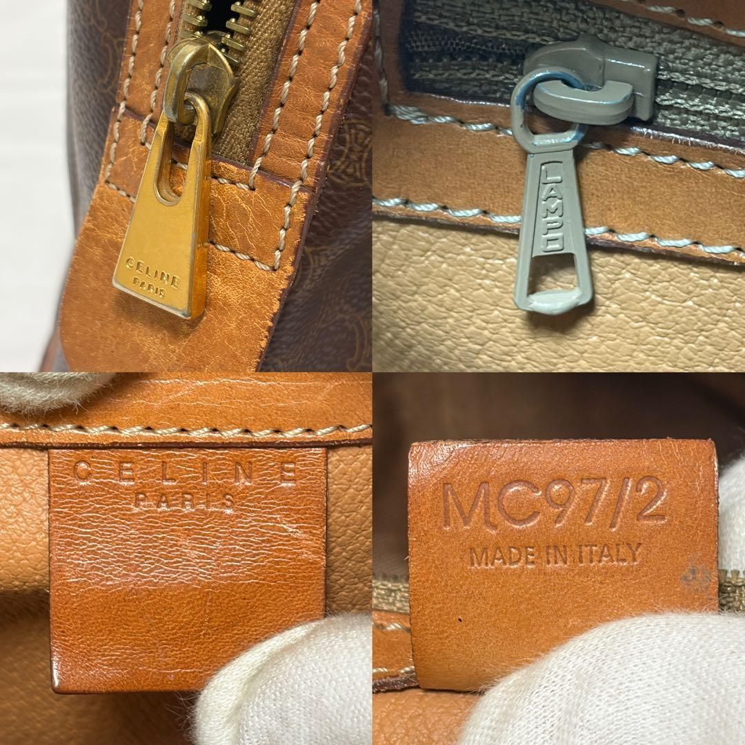 CELINE セリーヌ ハンドバッグ マカダム PVC ブラウン MC97/2 - メルカリ