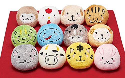 新品 コロコロ十二支おてだま 刺繍 お手玉 十二支 干支 ぬいぐるみ 人形 お正月飾り おてだま