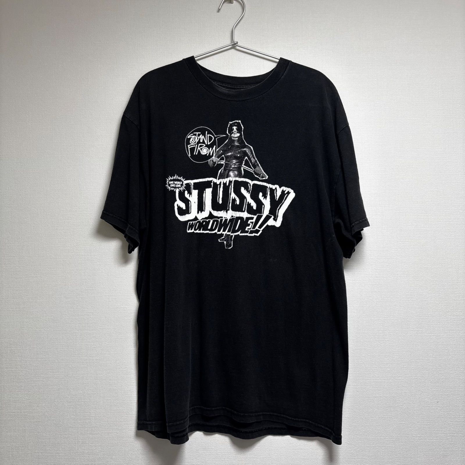 STUSSY ステューシー メンズ Tシャツ L ヴィンテージ 00s プリントT 黒 
