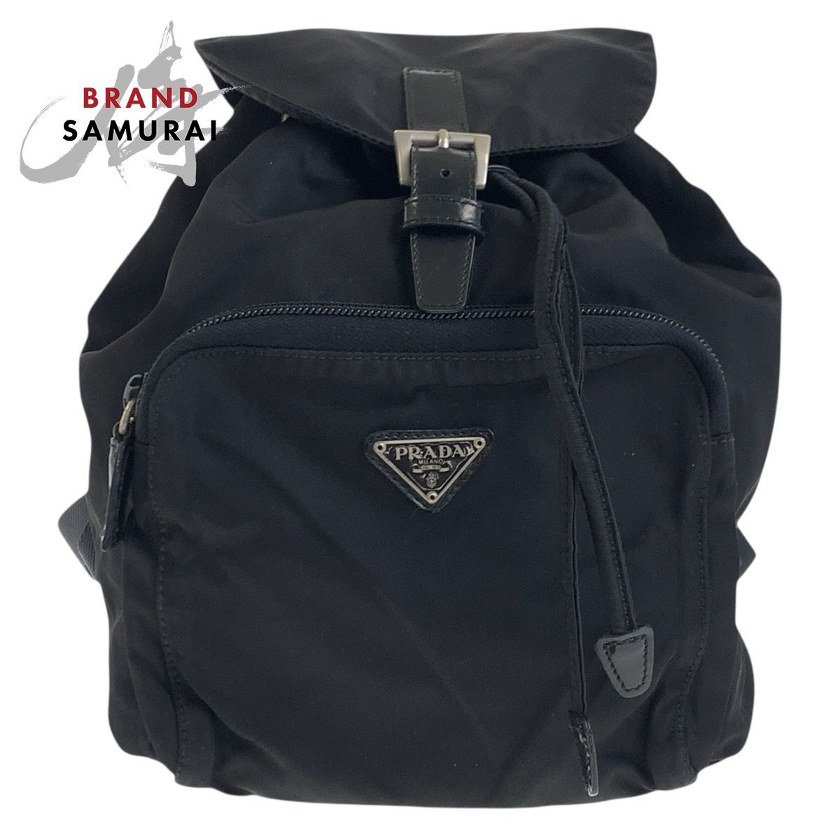 PRADA プラダ テスート 三角ロゴマーク ブラック 黒 シルバー金具 