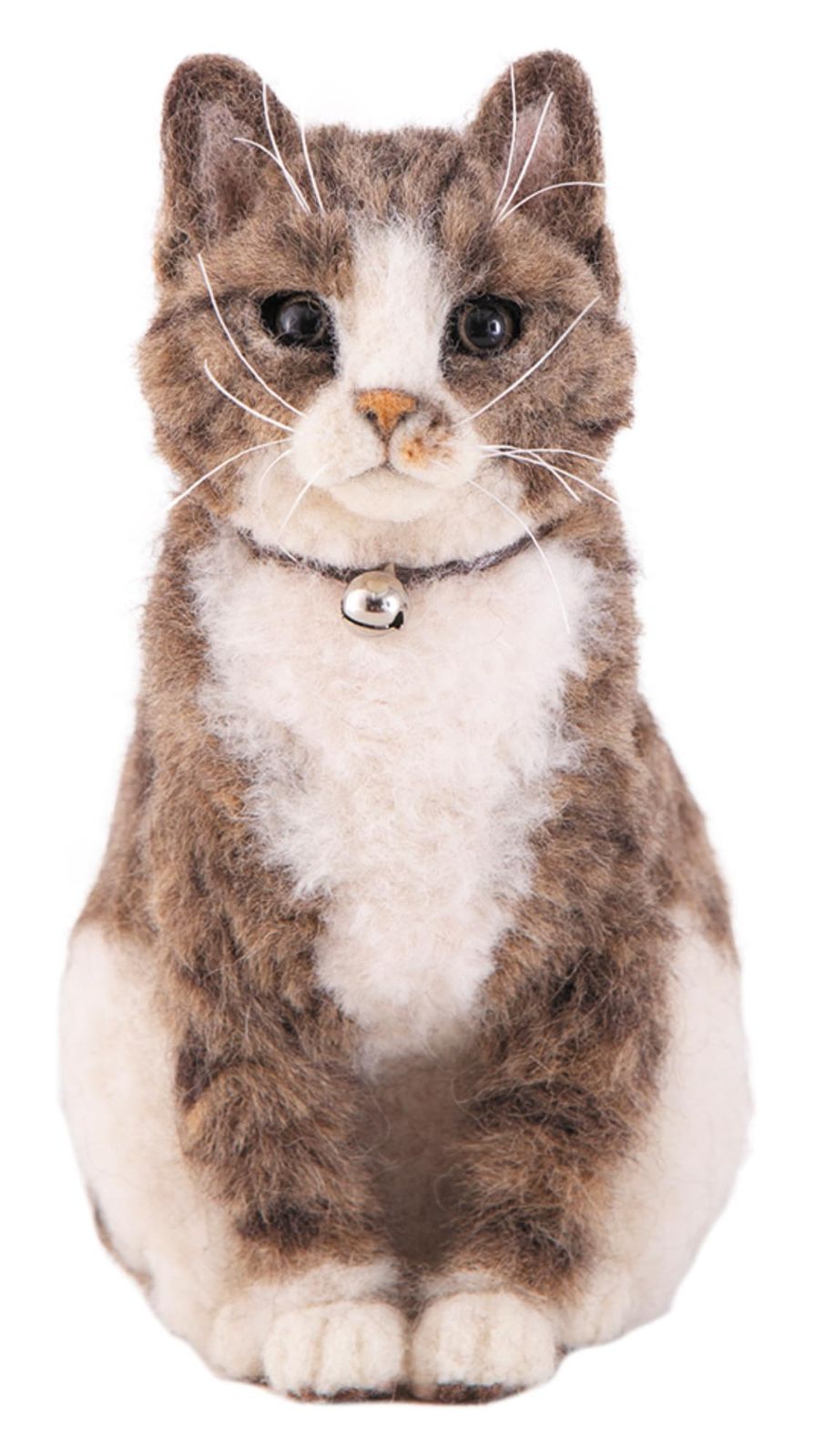 新品 ハマナカ フェルト羊毛 キット ニードルフェルト でつくる 植毛 レッスン キット キジトラ (サイズ高さ約 16㎝) 植毛ポイントを動画でサポートQRコード付 H441-645