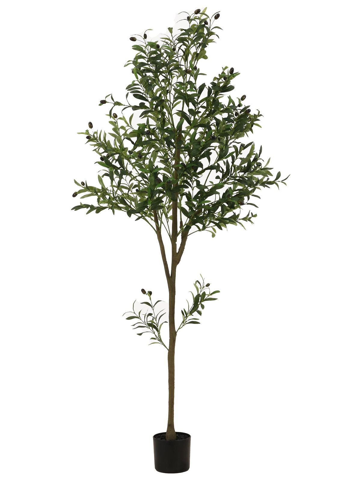 新品 不二貿易 フェイクグリーン インテリアグリーン 人工観葉植物 幅60×奥行60×高さ180cm オリーブ コンパクト収納 41122 大型