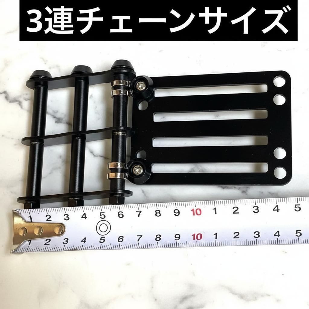 オリジナルベルトループ付き3連チェーン2連金具仕様 ブルー×シルバー