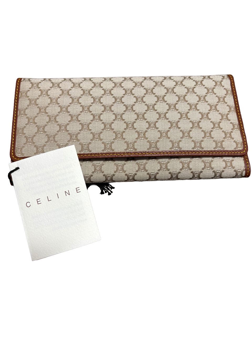 希少未使用品】セリーヌ CELINE マカダム柄 キャンバス×レザー 二