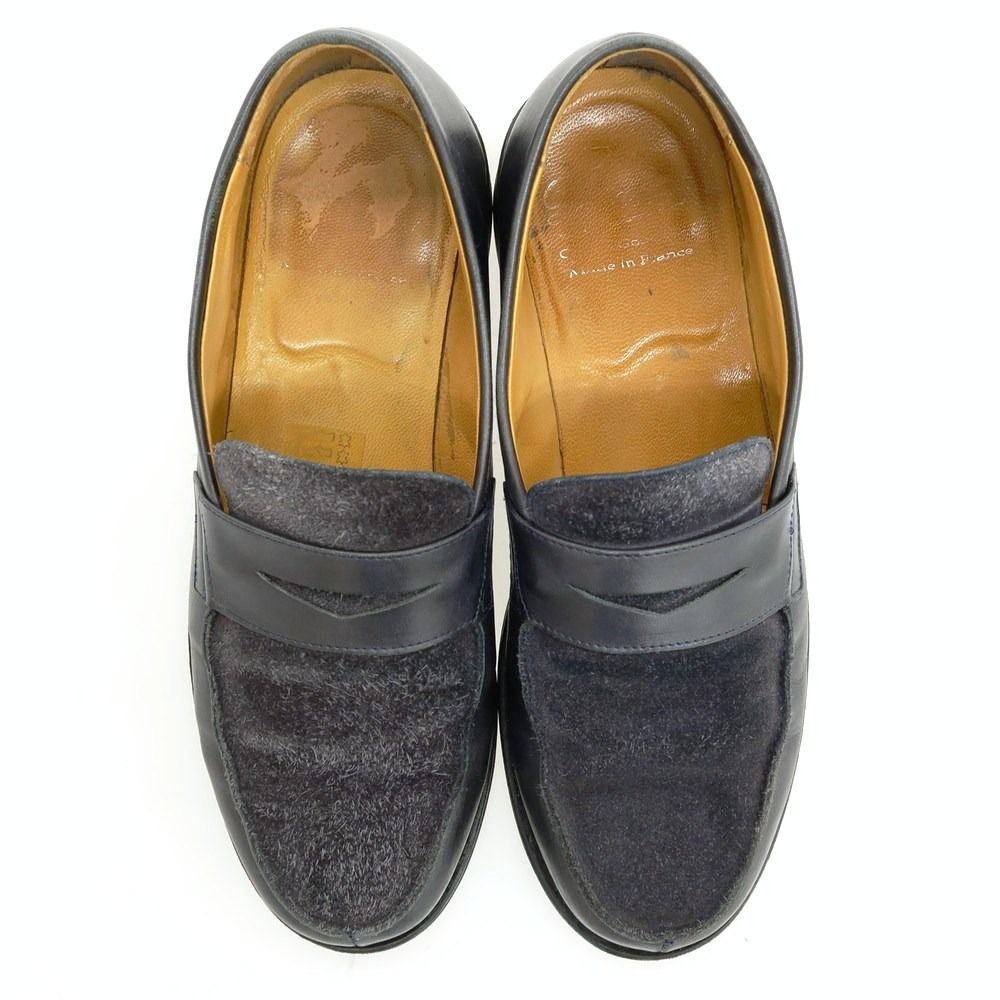 中古】パラブーツ Paraboot アドニス コインロファー ネイビー【サイズ