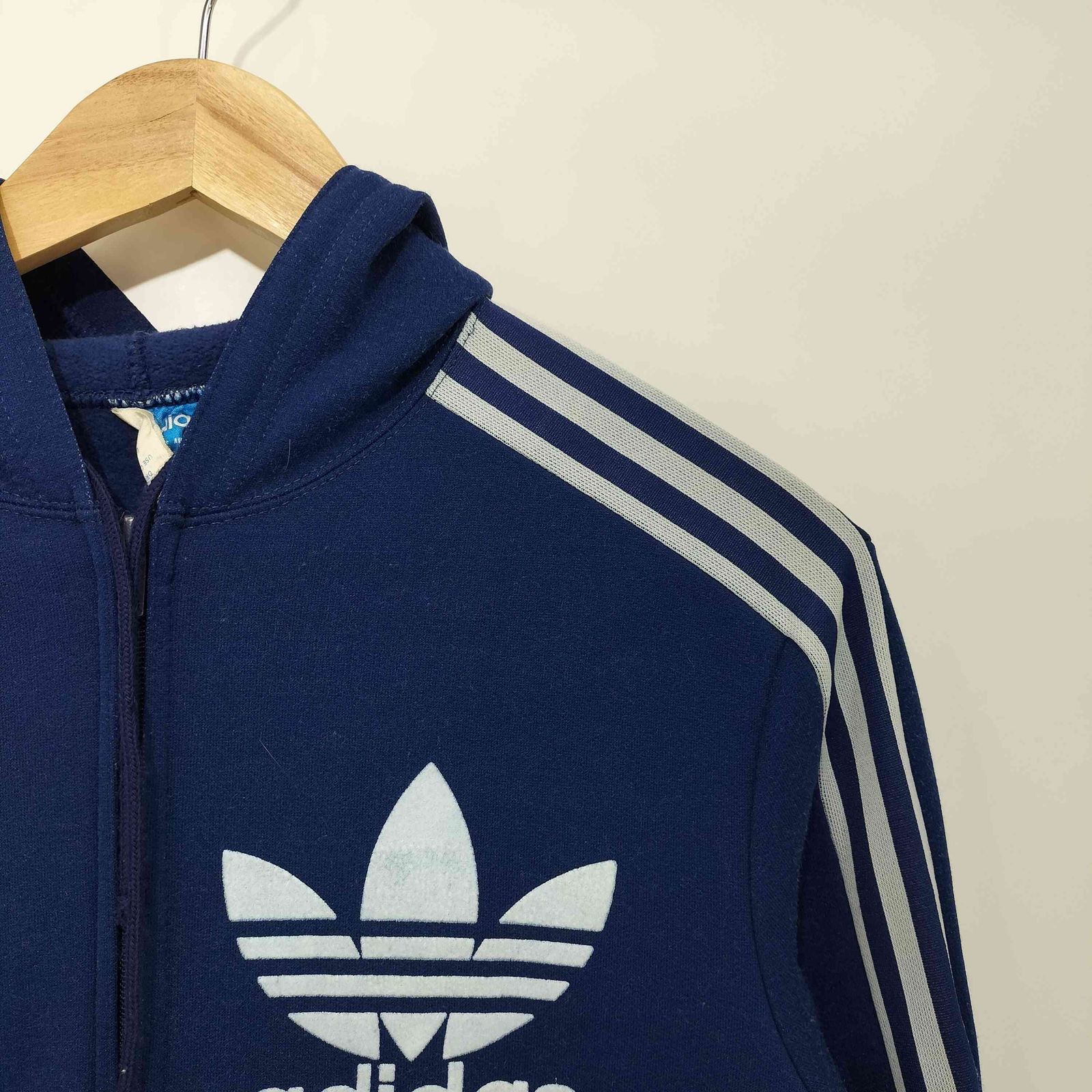 アディダス adidas 70s フランス製 ventex社 ロゴパーカー フーデッド