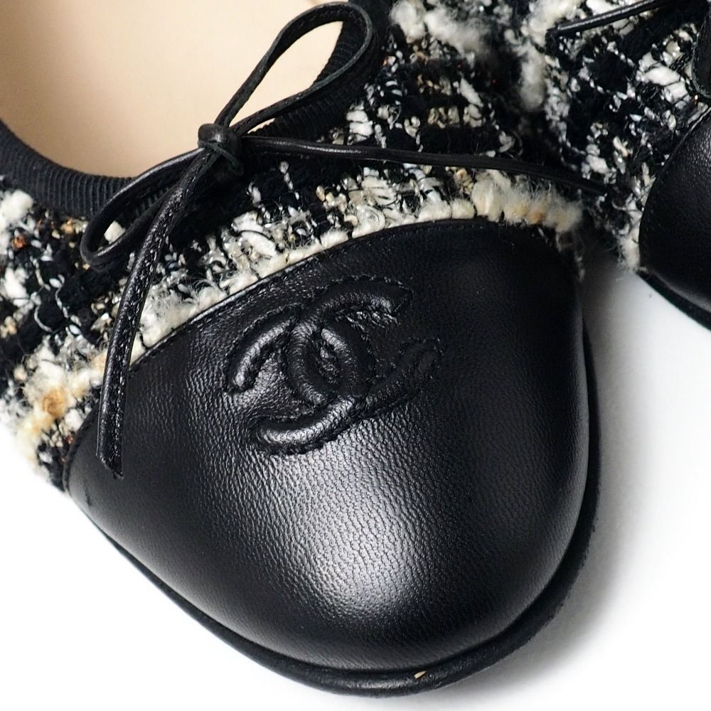 CHANELツイードバレエシューズ靴24 CHANELツイードバレエシューズ靴24 シャネルらしい可愛さ♪ CHANEL