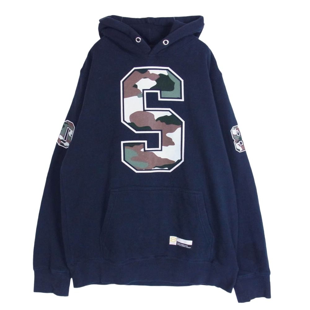 STUSSY ステューシー 【フェイクバスターズ鑑定済】 迷彩 Sロゴ プル 