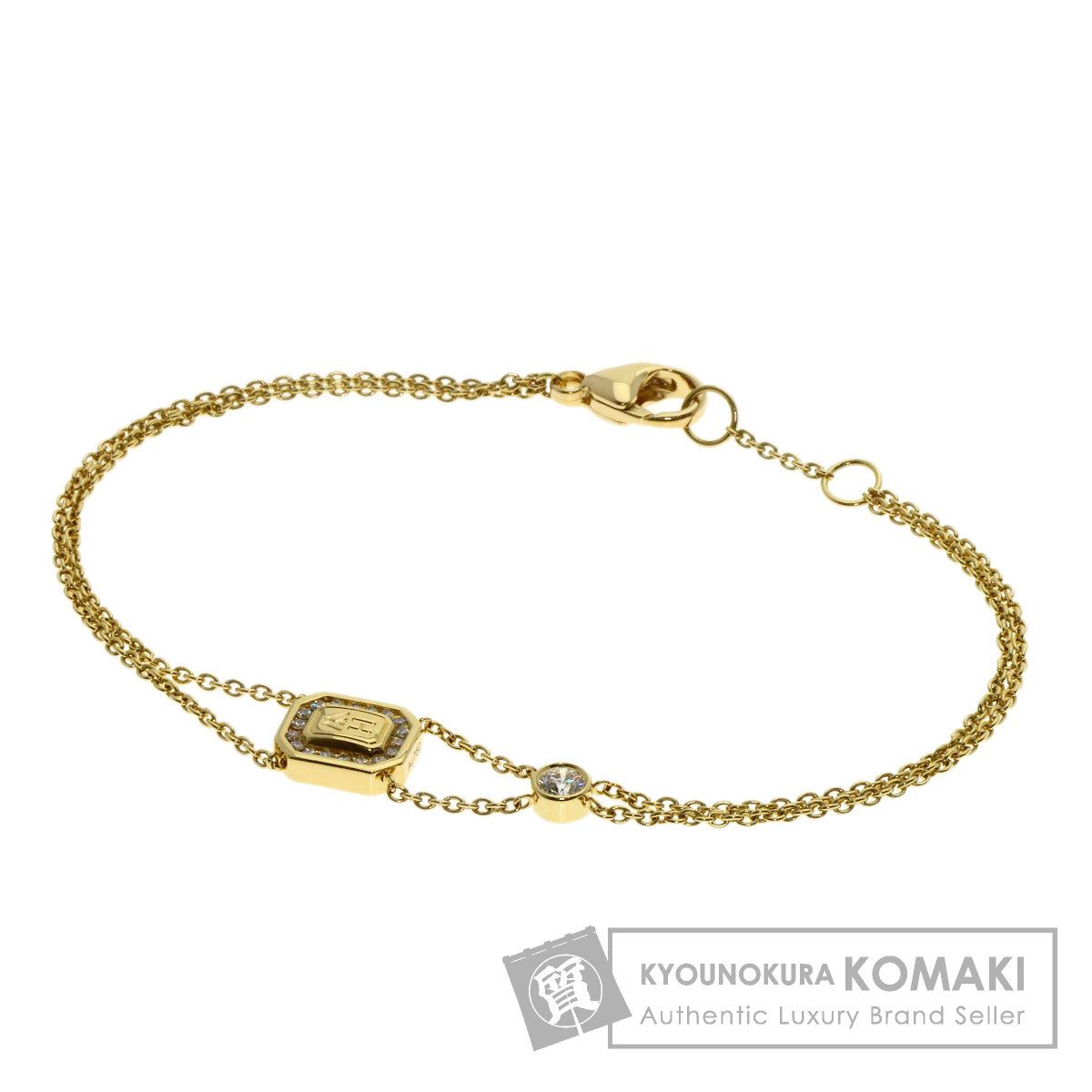 HARRY WINSTON ハリーウィンストン HWロゴ  ダイヤモンド ブレスレット K18YG レディース [中古] HARRY WINSTON ハリーウィンストン HWロゴ ダイヤモンド ブレスレット