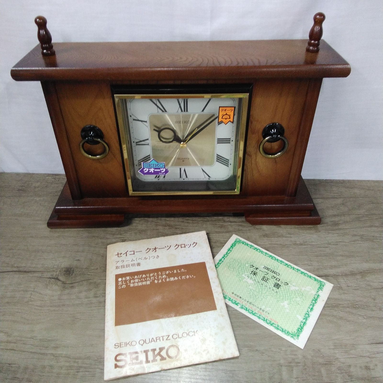 置時計 SEIKO 昭和レトロ SEIKO クォーツ 置時計 セイコー