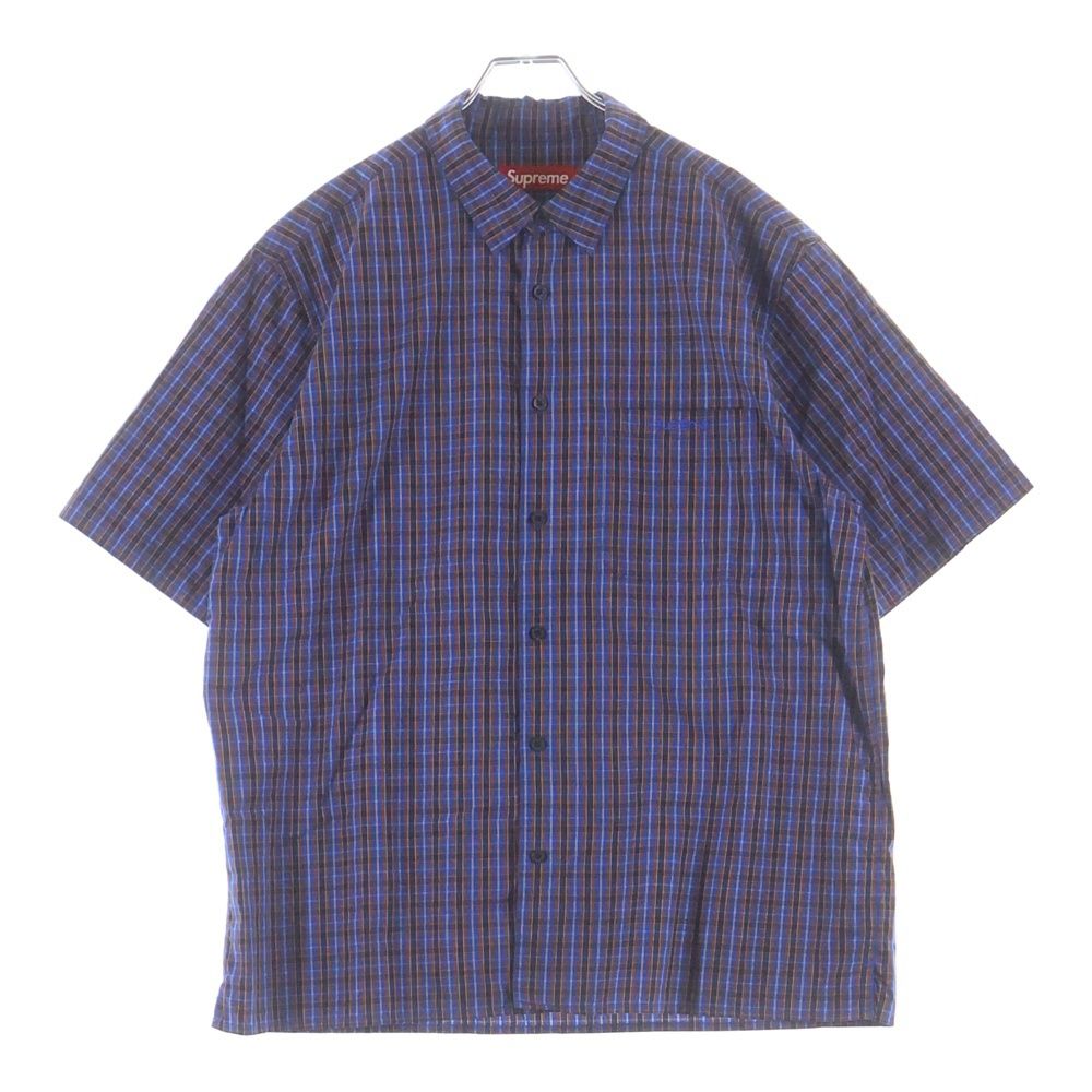 SUPREME (シュプリーム) 25SS Mini Plaid S/S Shirt クラシックロゴ