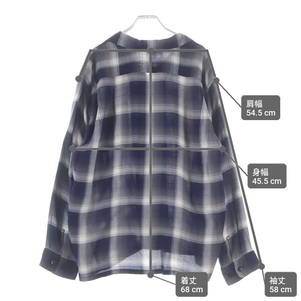 GOLD (ゴールド) RAYON CHECK OPEN SHIRT レーヨン オンブレチェック