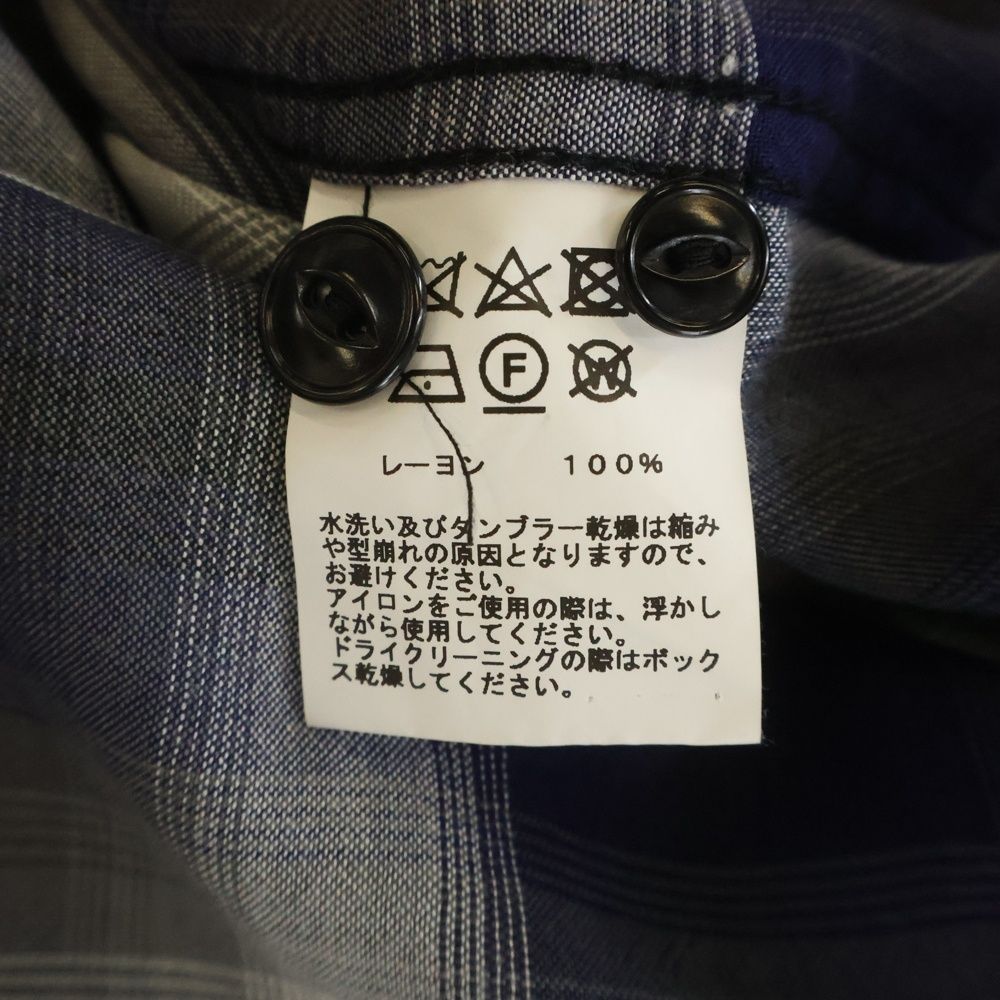 GOLD (ゴールド) RAYON CHECK OPEN SHIRT レーヨン オンブレチェック