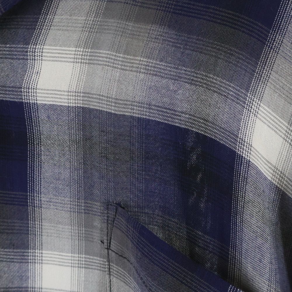 GOLD (ゴールド) RAYON CHECK OPEN SHIRT レーヨン オンブレチェック