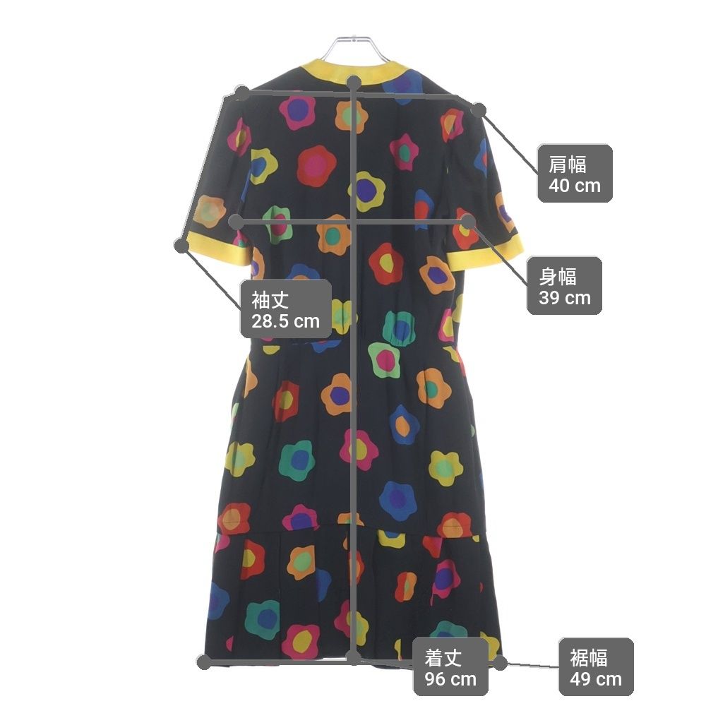 ESCADA (エスカーダ) フラワー総柄プリント シルク ワンピース