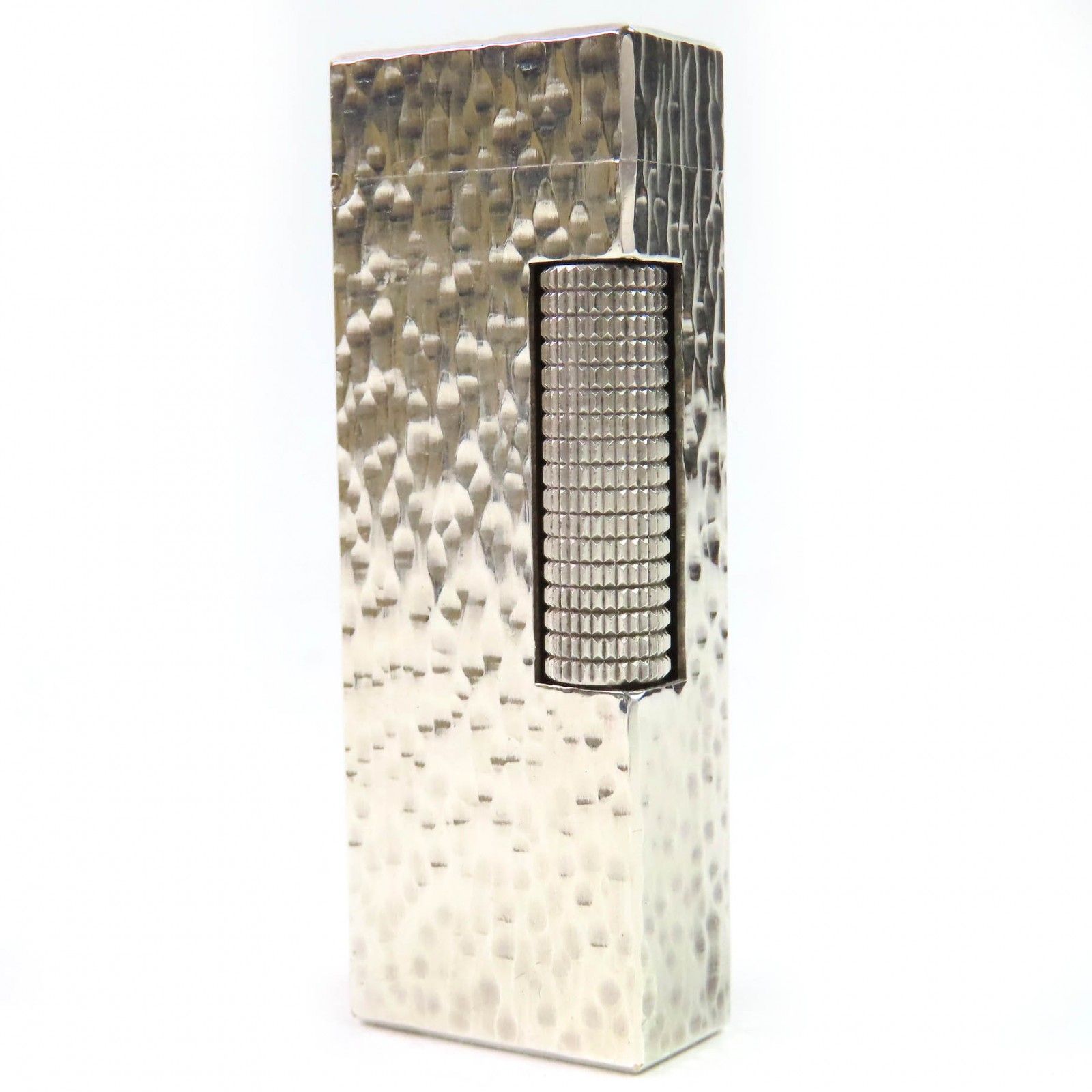 美品△Dunhill ダンヒル 総柄 スクエア ローラー式 ガスライター 喫煙 