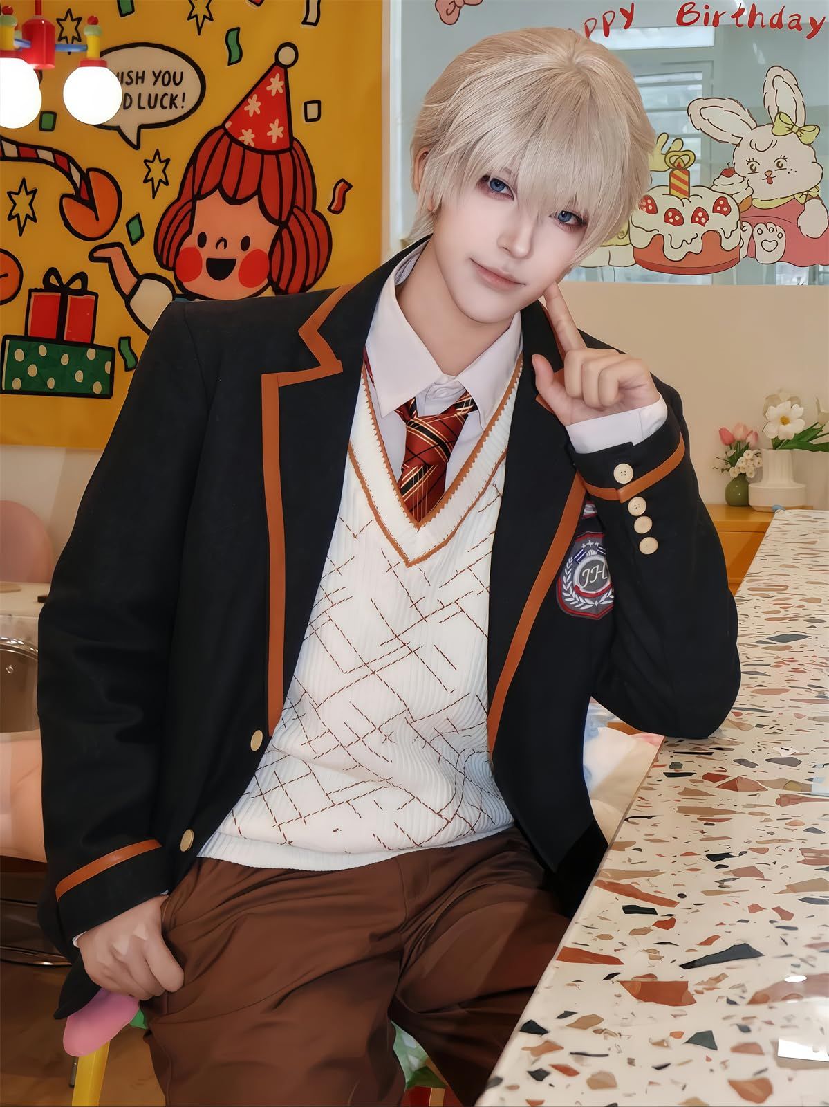 新品 [NOKIJP] 恋と深空 コスプレ 主人公 男主 コスプレ衣装 セイヤ