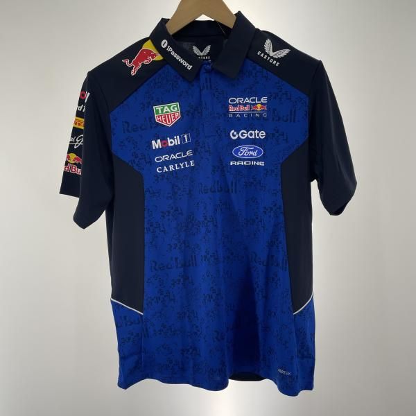 中古】ORACLE Red Bull RACING レプリカ ポロシャツ サイズL 青 