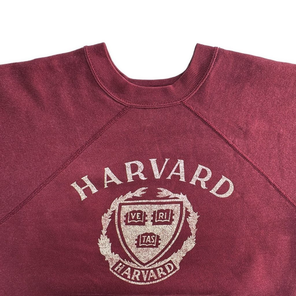 チャンピオン　HARVARD カレッジロゴ 七分袖　USA製　ヴィンテージ 80年代 USA製 Champion チャンピオン HARVARD ハーバード スウェット